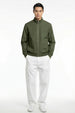Mock Neck Bomber Jacket