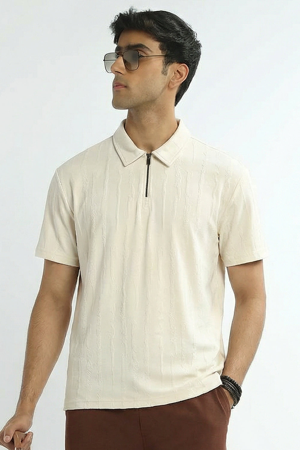 Vista Zip Textured Polo