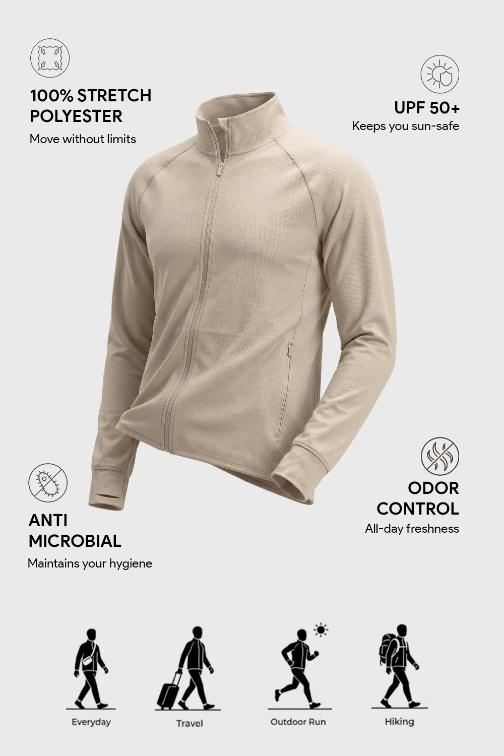 UPF Sun Protect Summer Lightweight Jacket