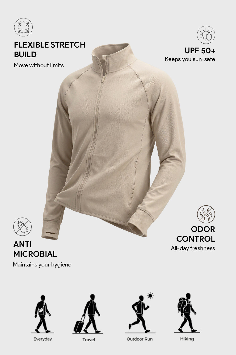 UPF Sun Protect Summer Lightweight Jacket