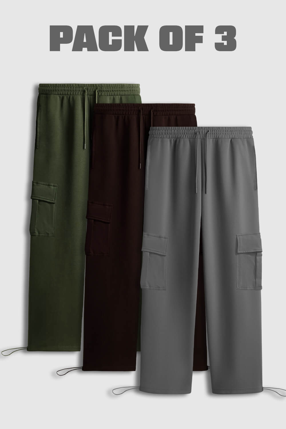 3-Pack Oversized Cargo Joggers