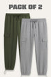 2-Pack Relaxed Fit Cargo Joggers
