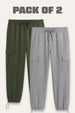 2-Pack Relaxed Fit Cargo Joggers