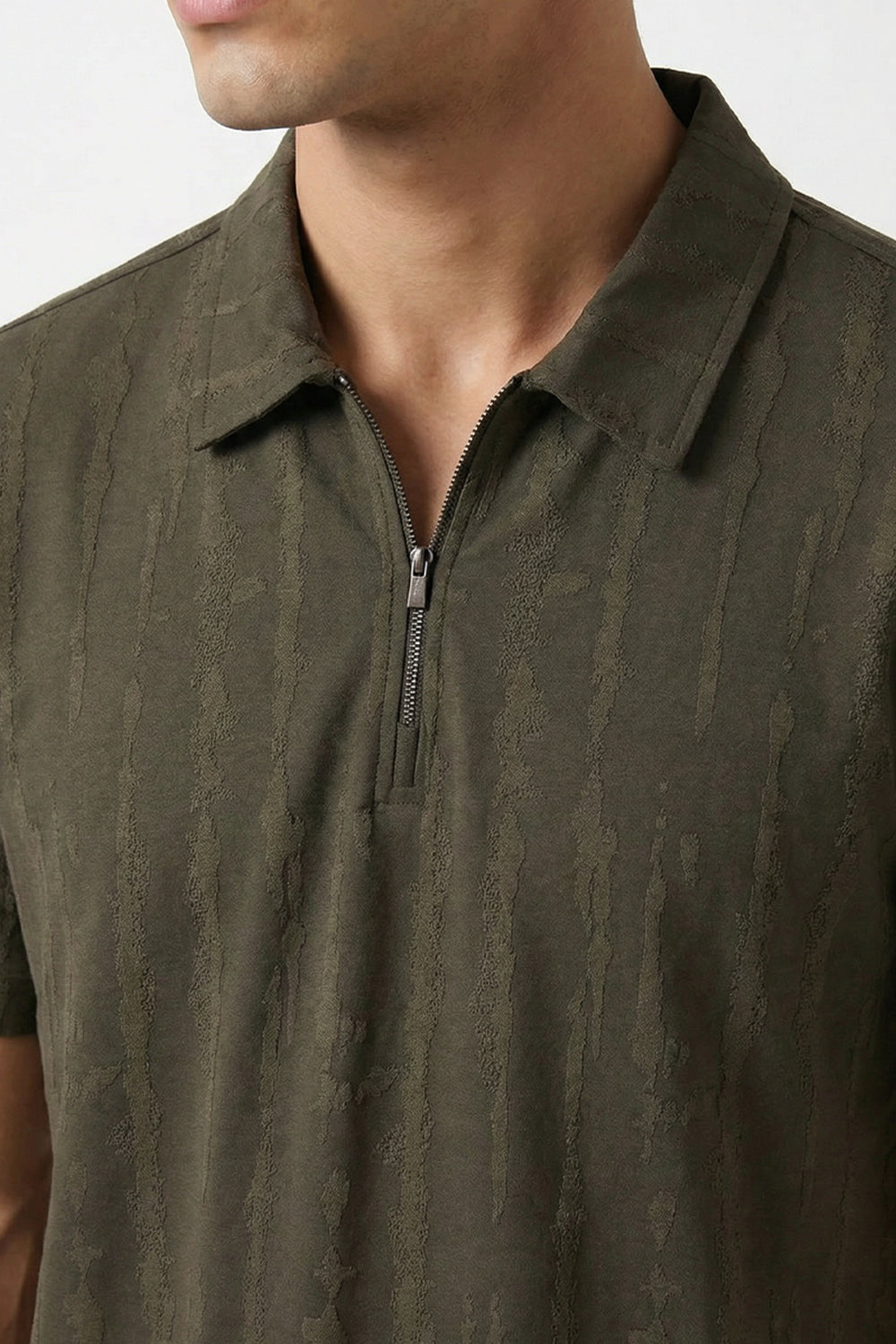 Vista Zip Textured Polo