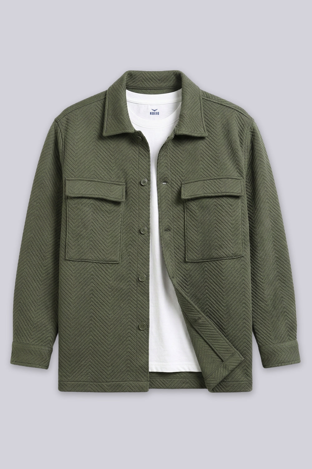 Relaxed Fit Textured Overshirt
