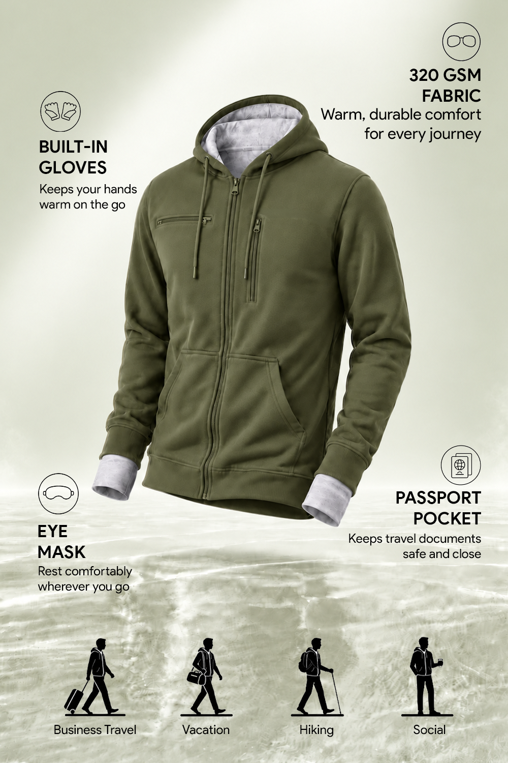 Wanderer - Travel Hoodie