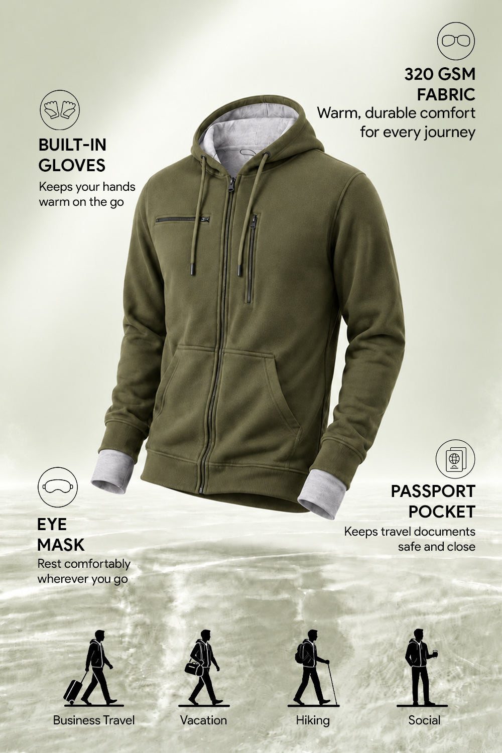 Wanderer - Travel Hoodie