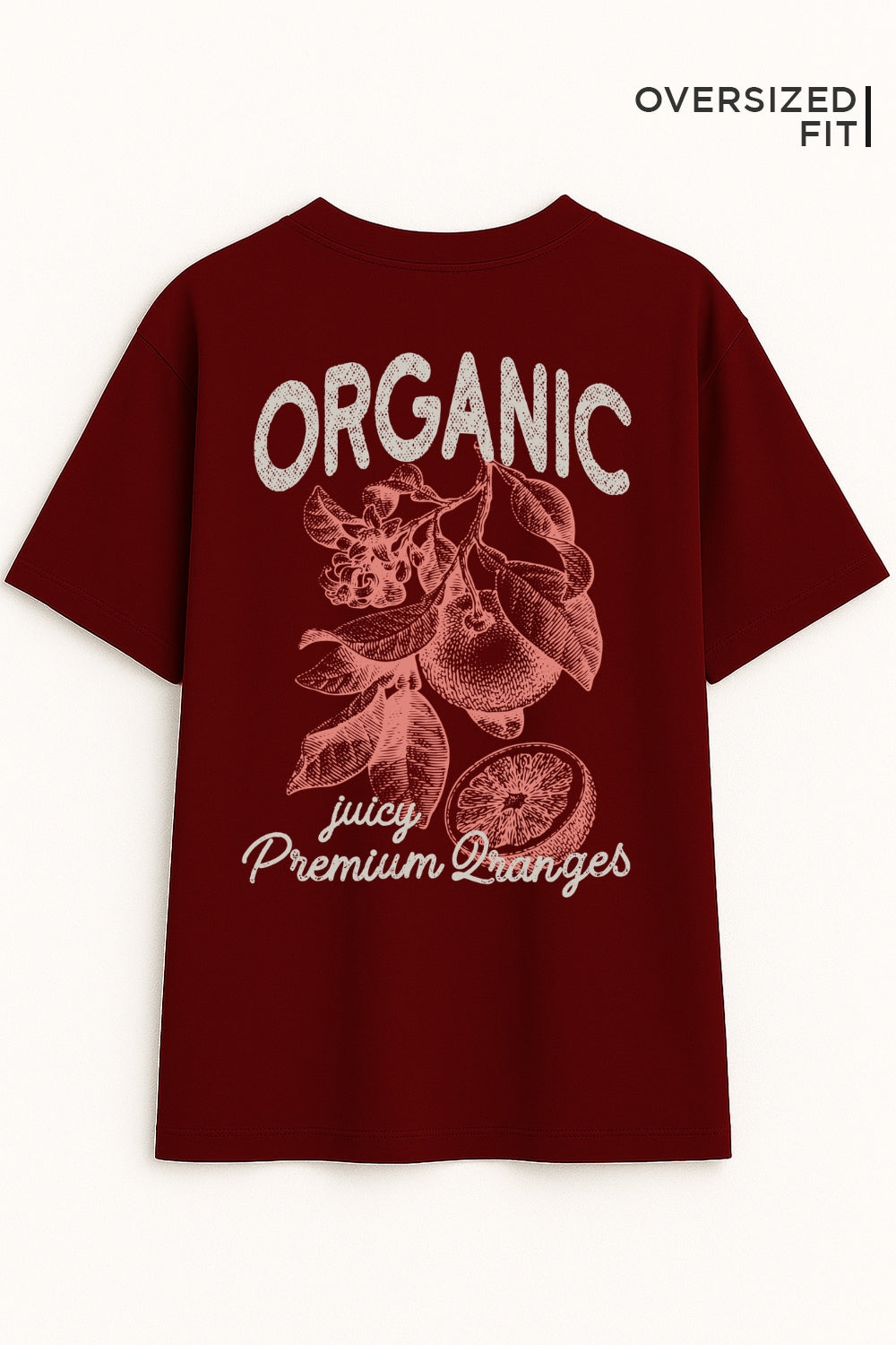 Organic Juicy Oranges Oversized Fit Women Tee