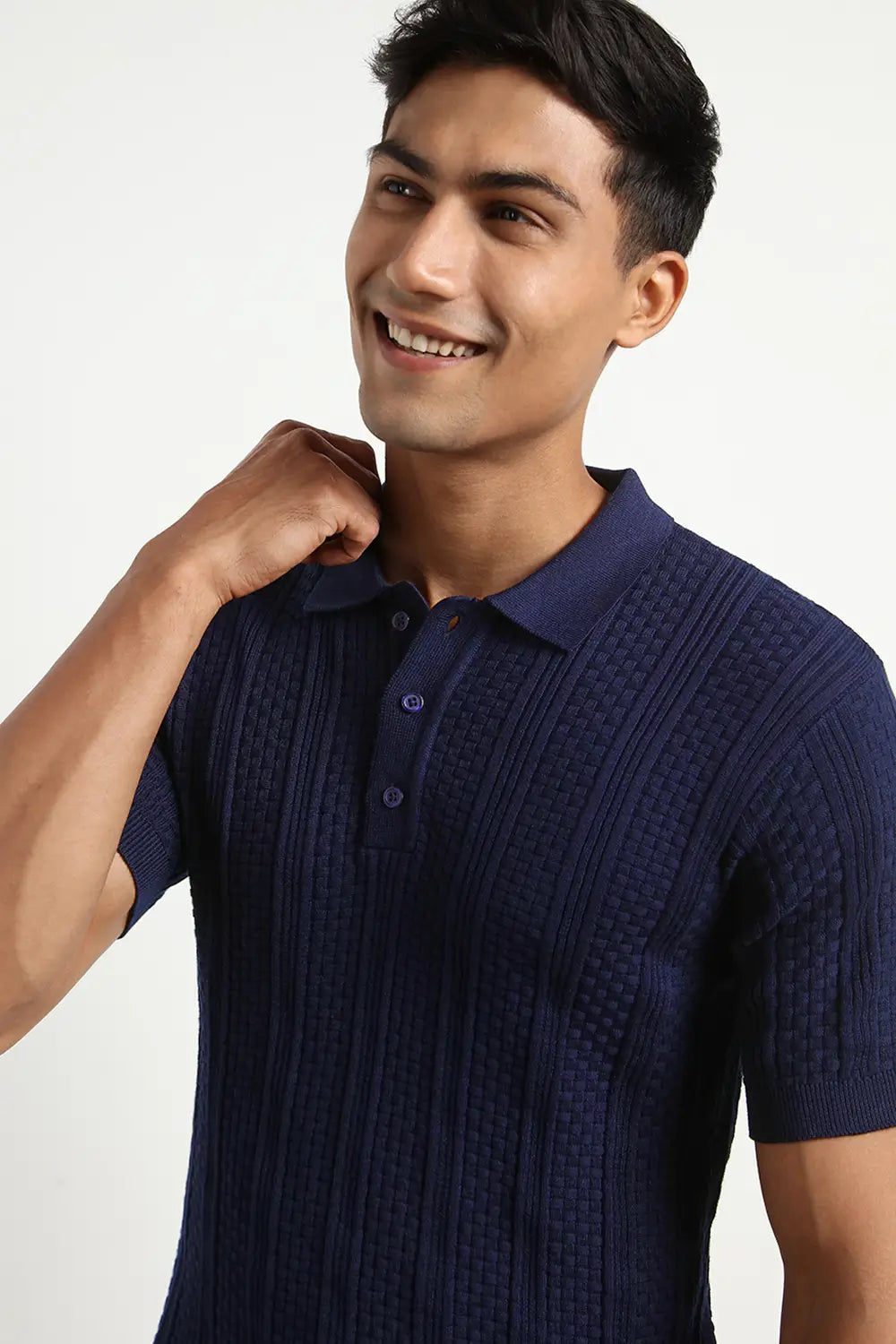 Oxford Textured Polo T-Shirt