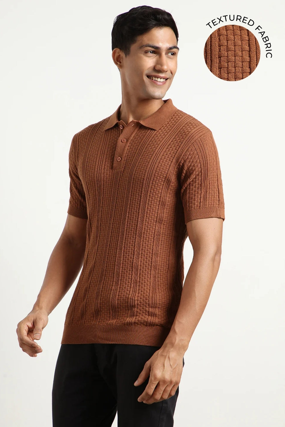 Oxford Textured Polo T-Shirt
