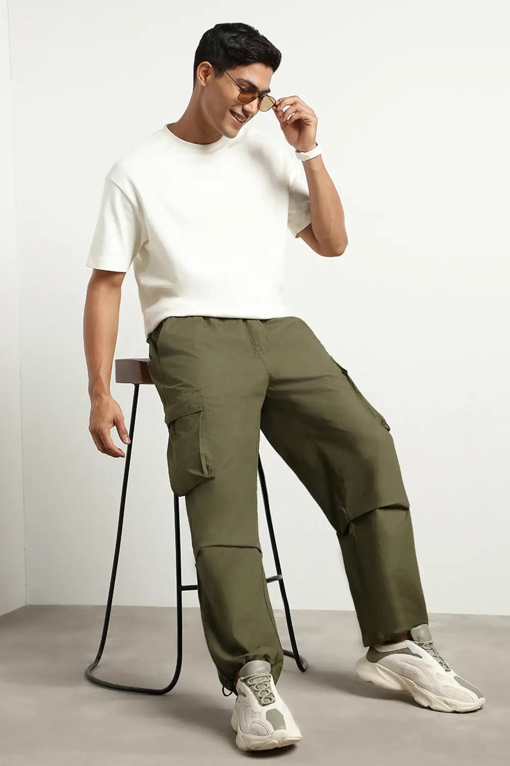 Oversized Parachute Cargo Pants