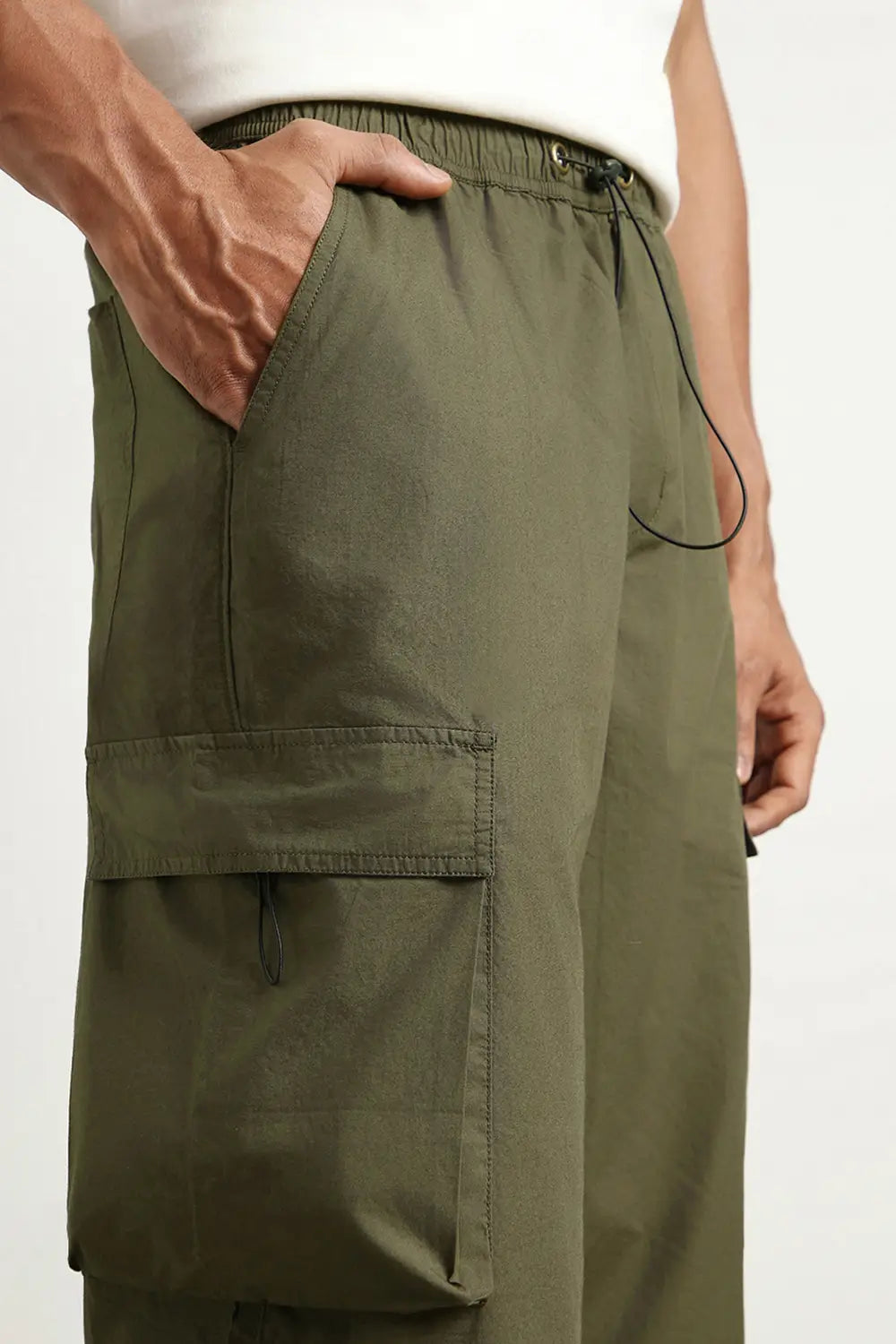 Oversized Parachute Cargo Pants