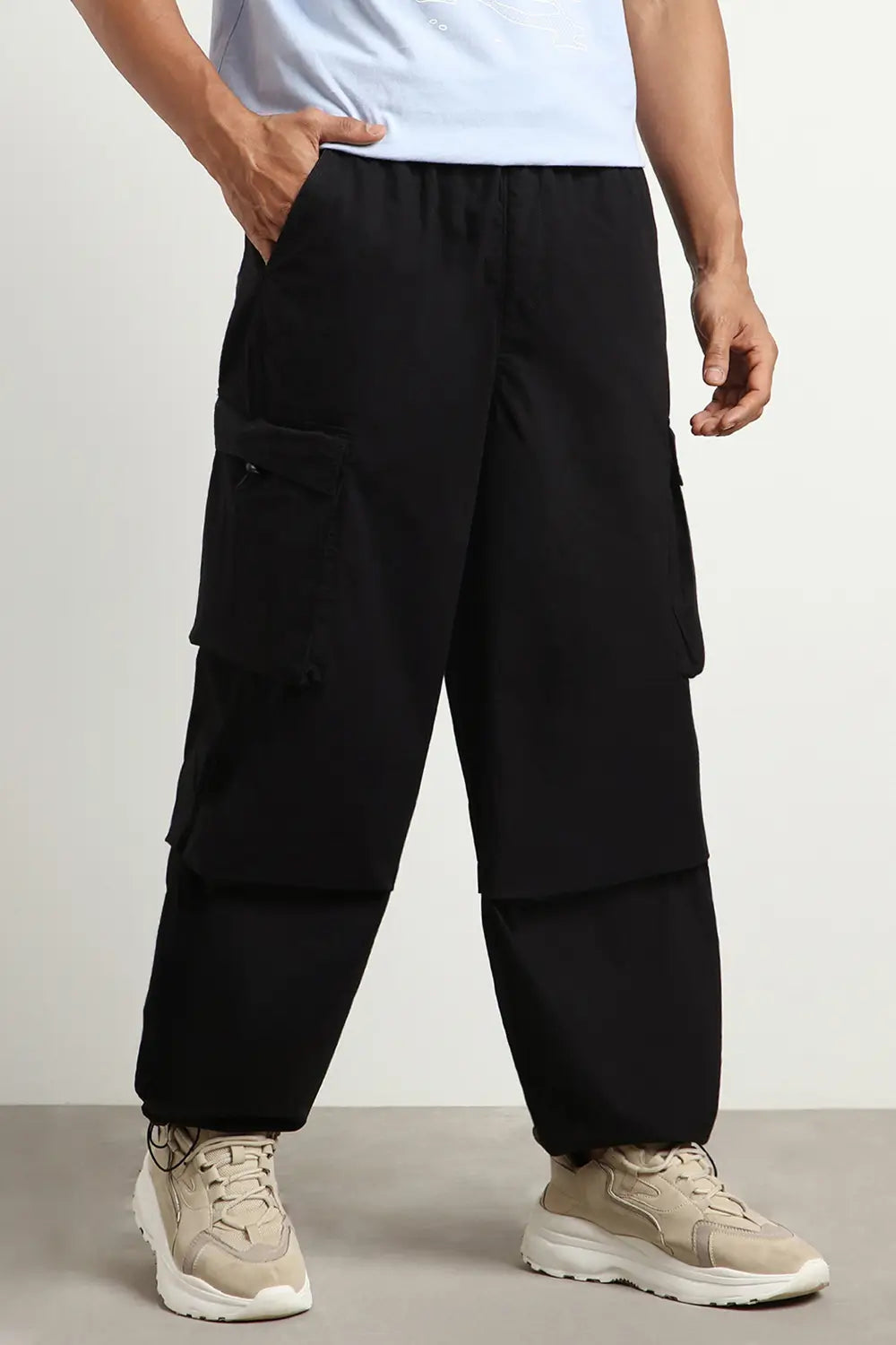 Oversized Parachute Cargo Pants