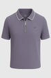 Zip Collar Polo T-Shirt