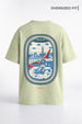 Paris With Blue Clouds Oversized T-Shirt