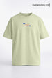 Paris With Blue Clouds Oversized T-Shirt