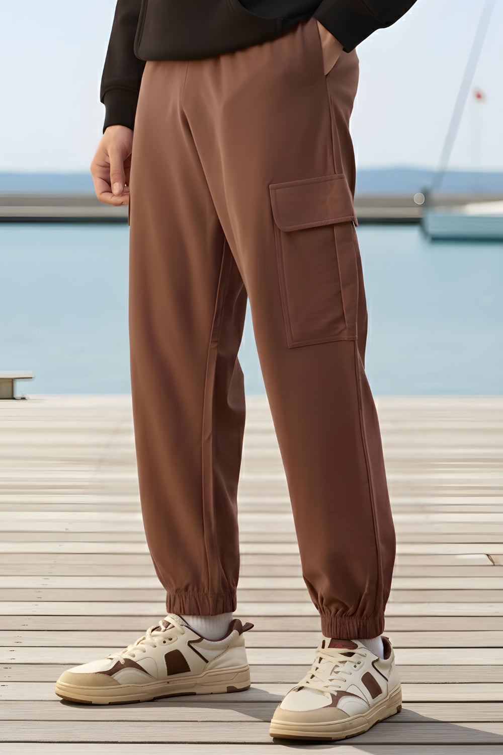 Cotton Twill Cargo Joggers