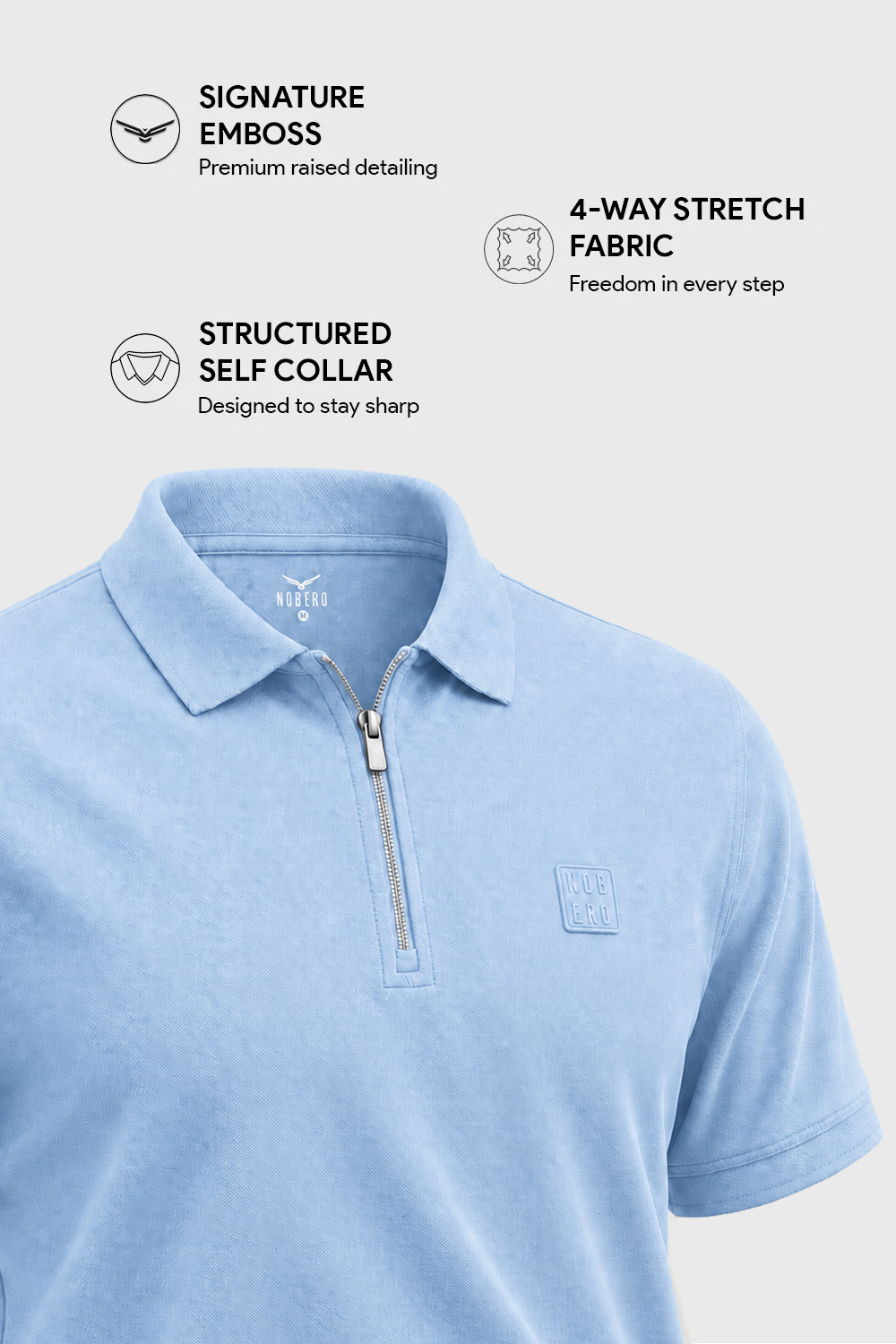 Travel Zip Polo T-Shirt