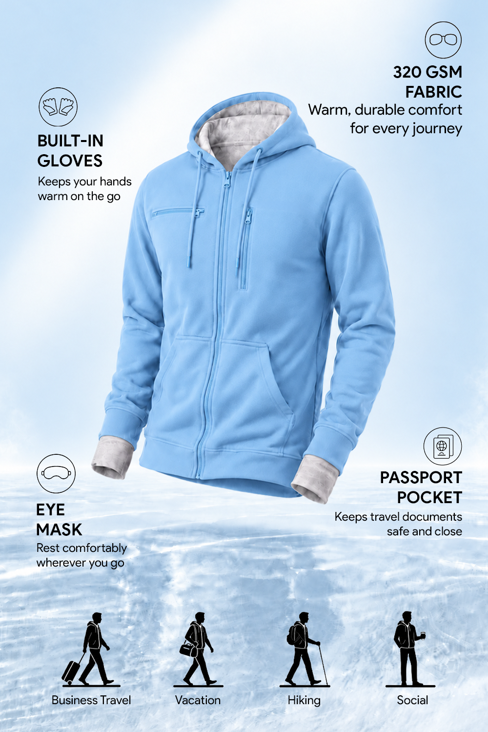 Wanderer - Travel Hoodie