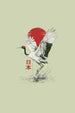 Red Rowned Crane Bird Classic Fit T-Shirt