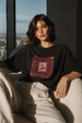 Red Stripes With Cherry Oversized Fit Women Tee