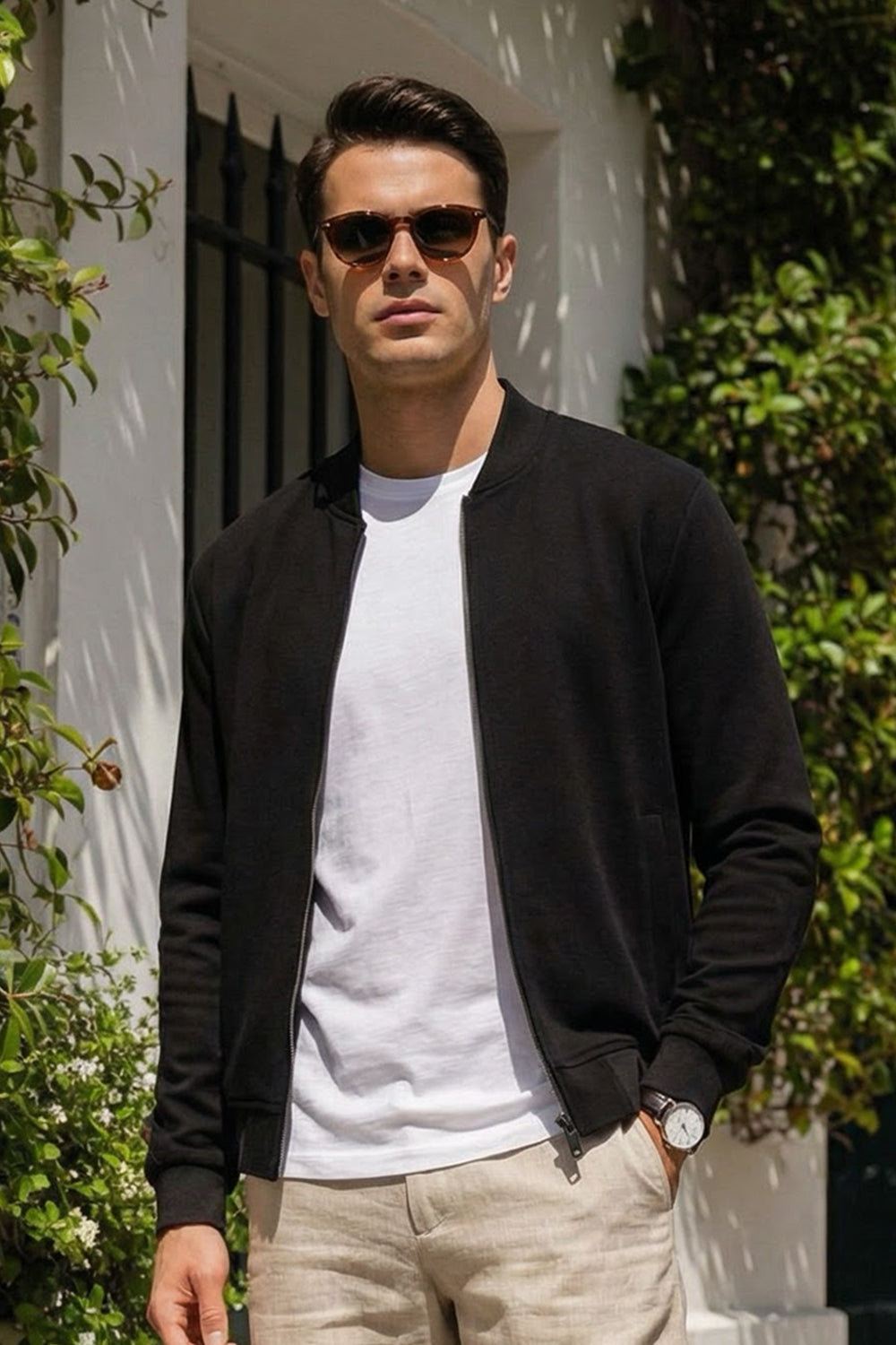 Refined Suede Bomber