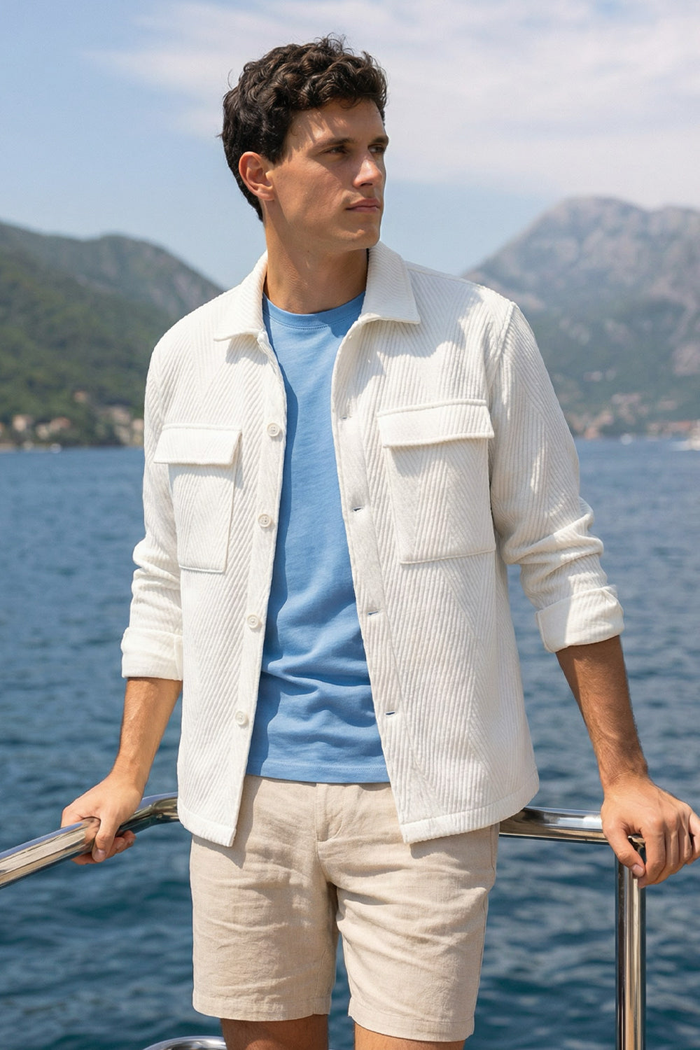 Relaxed Fit Textured Overshirt