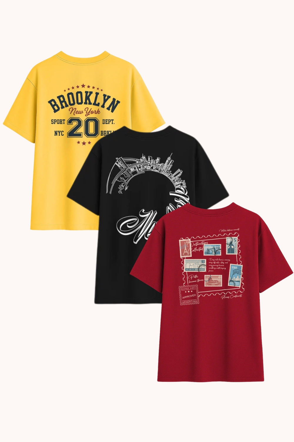 Pack of 3 Oversized Tees