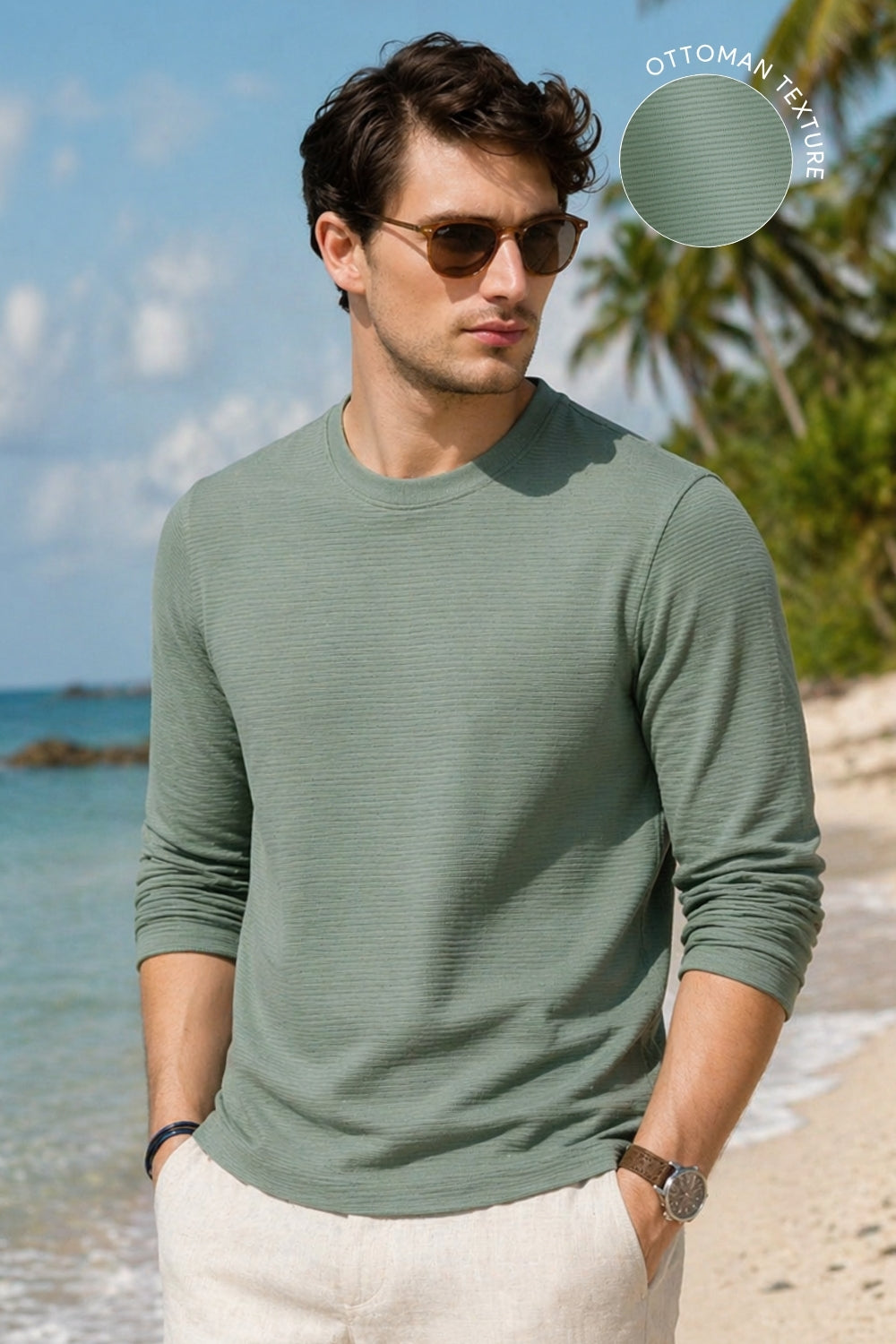 Ottoman Texture Full Sleeve T-Shirt