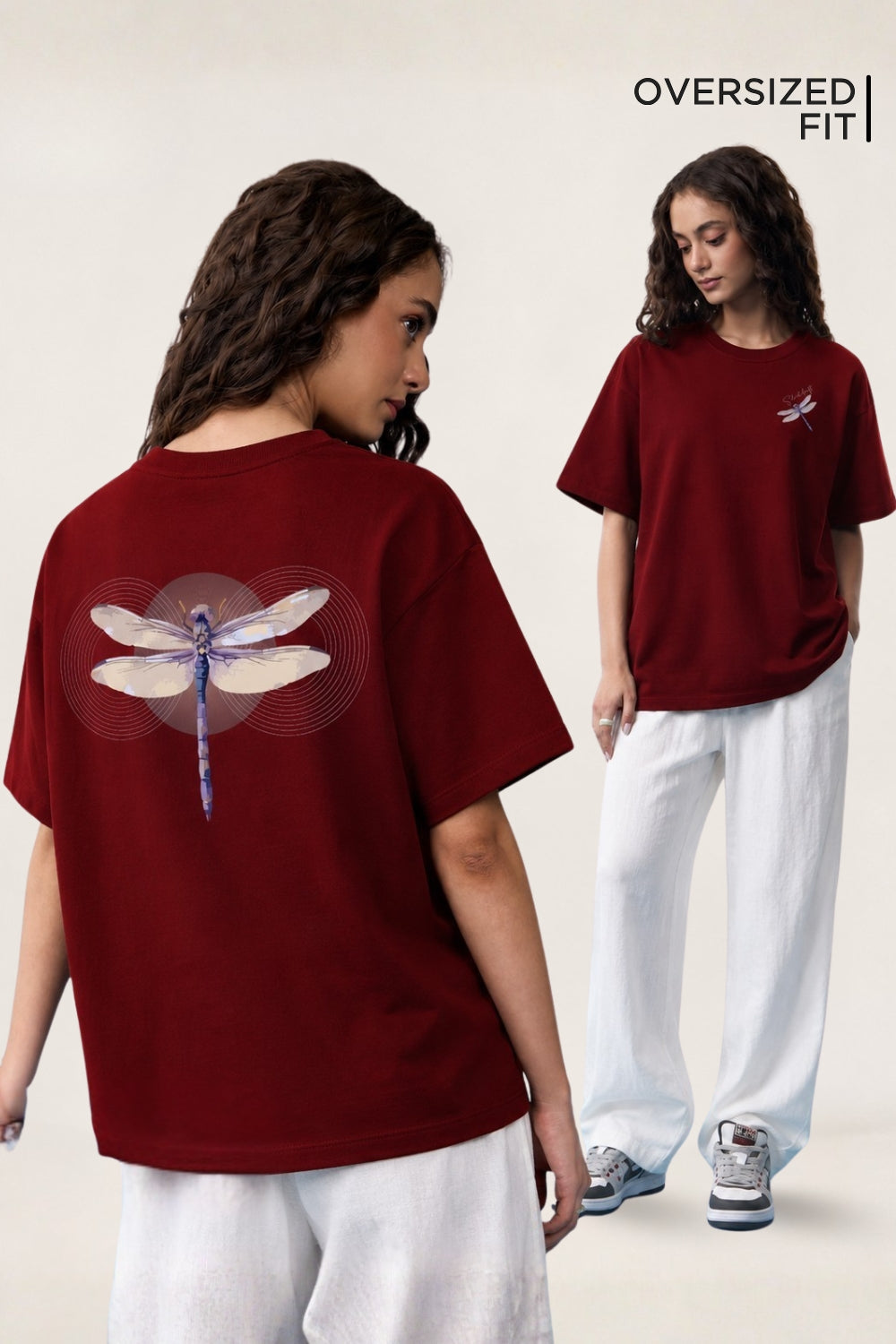 Silent Drift Oversized Fit Women Tee