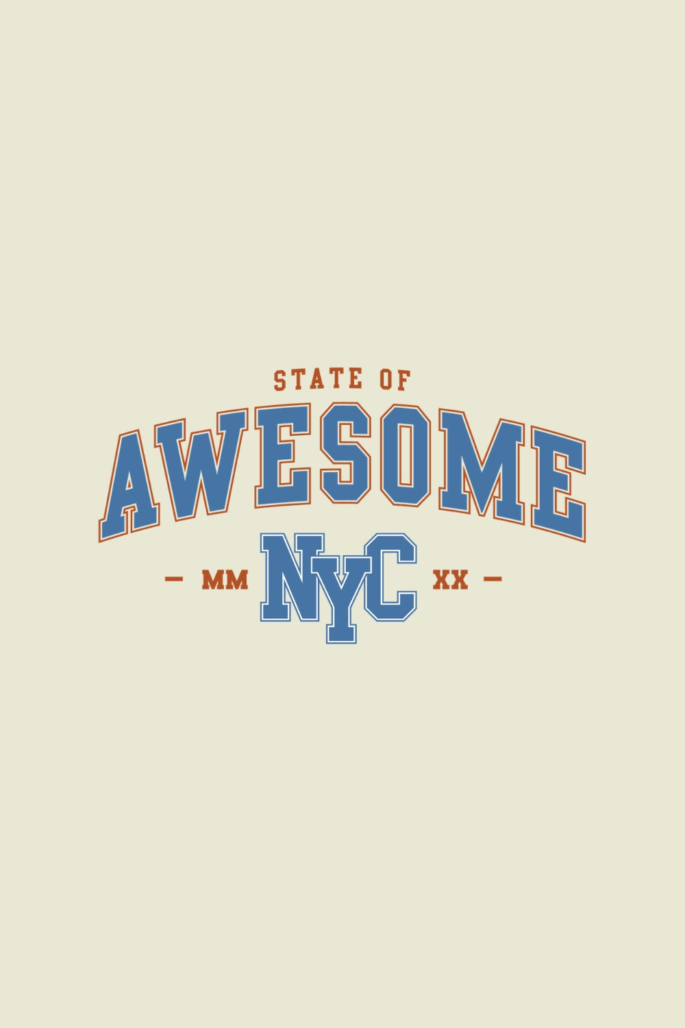 State Of Awesome NYC Women Classic Fit Tee