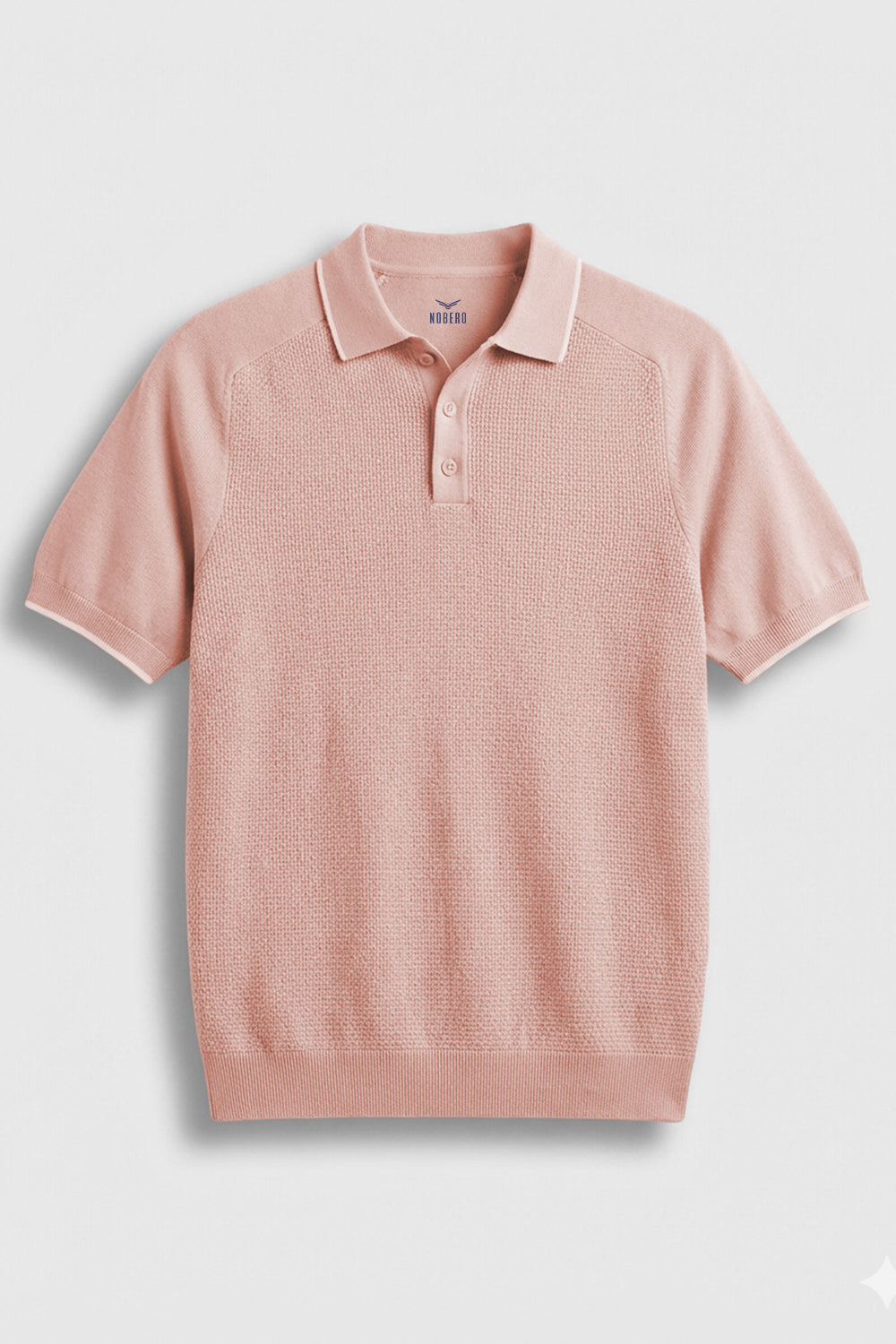 Structured Raglan Knit Polo T-Shirt