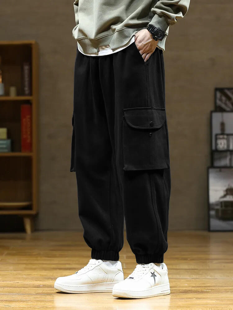 Oversized Snap Pocket Joggers