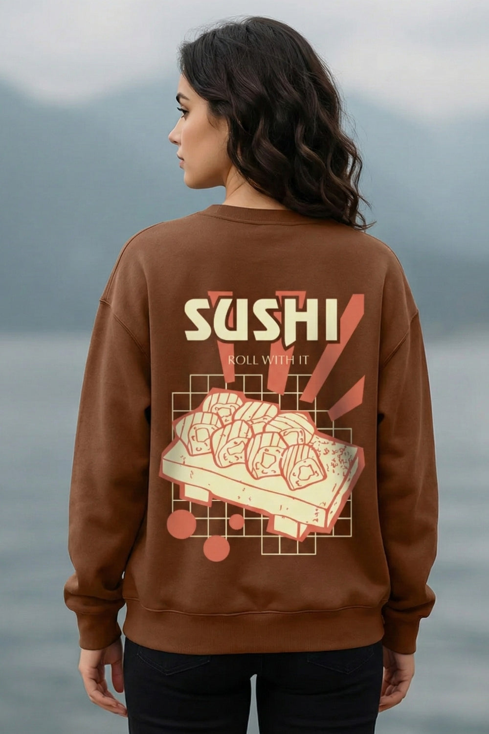 Unisex Sushi Oversized  Sweatshirt