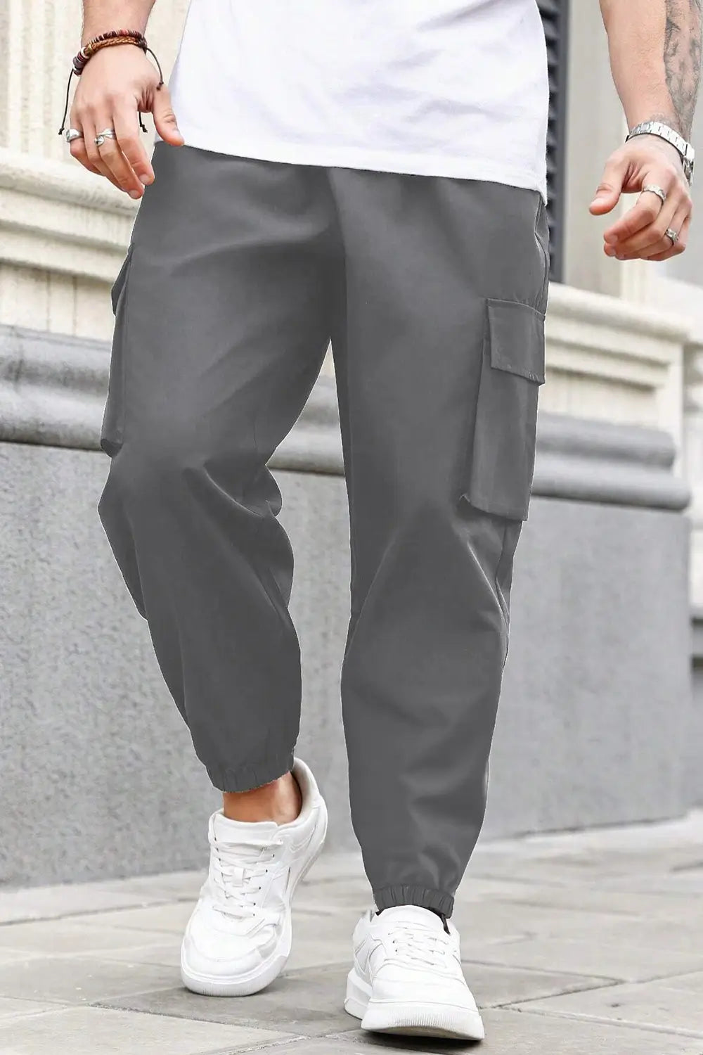 Black joggers mens outfit hotsell