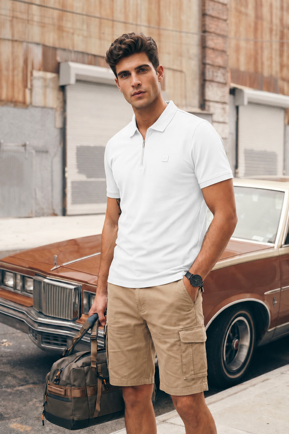Travel Zip Polo T-Shirt