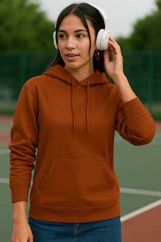 Unisex Fit Classic Brown Hoodie
