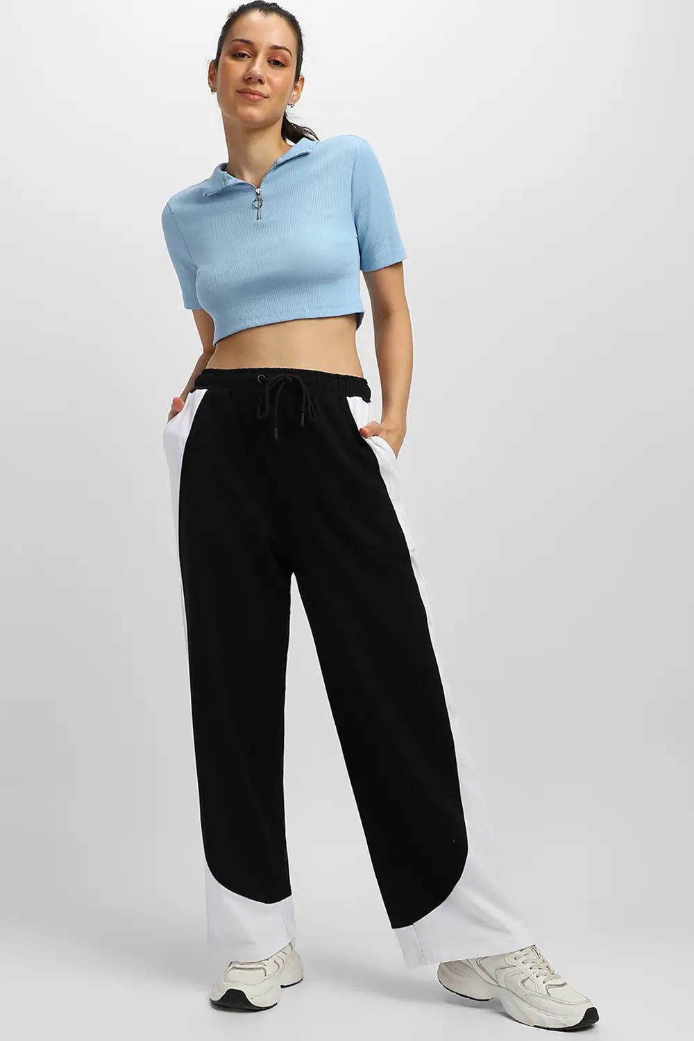 Baggy Fit Colorblocked Joggers Women Nobero
