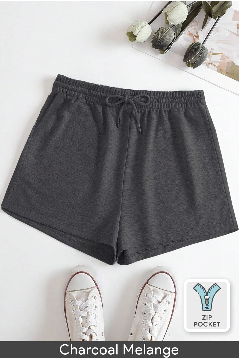 Zip-Pocket Shorts - Women