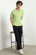 Drop Needle Textured Polo Shirts