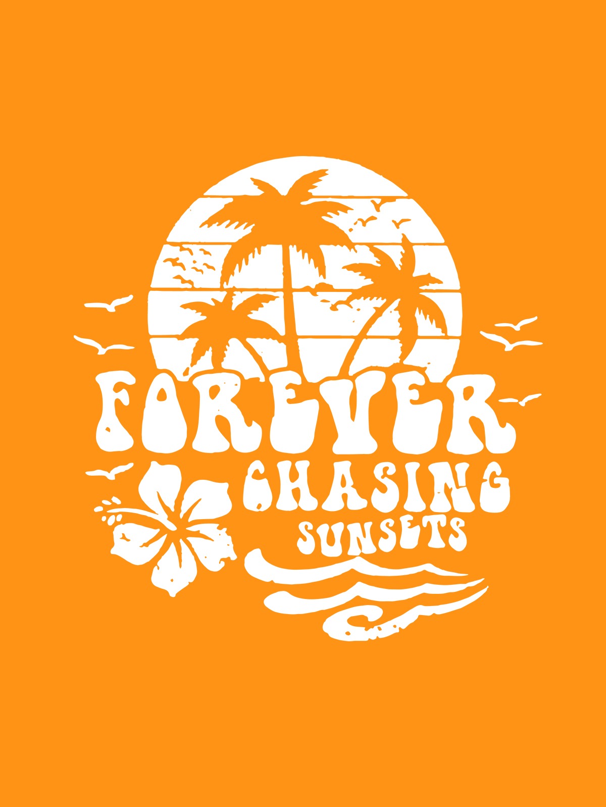 Oversized Forever Chasing Sunset T-Shirt