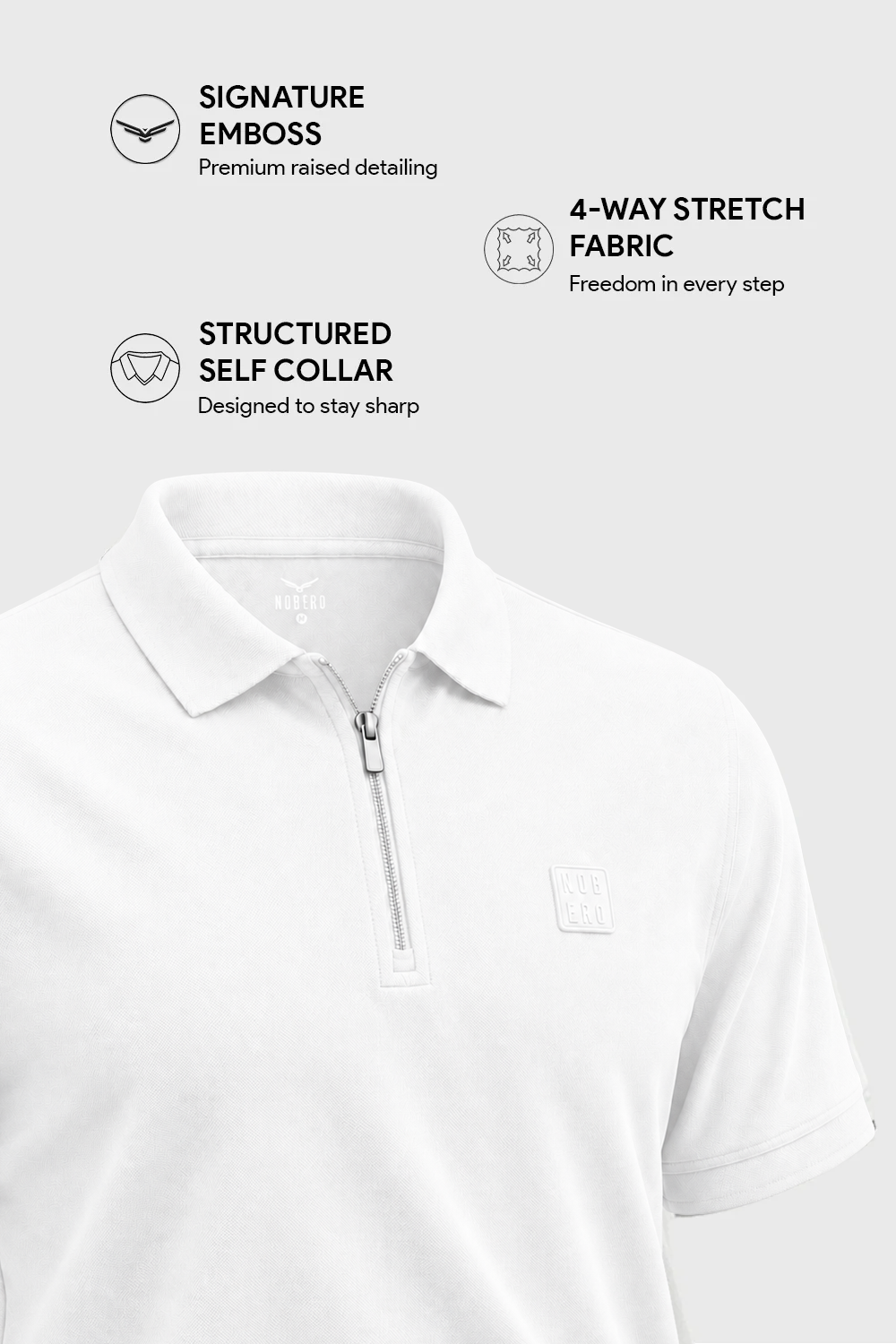Travel Zip Polo T-Shirt