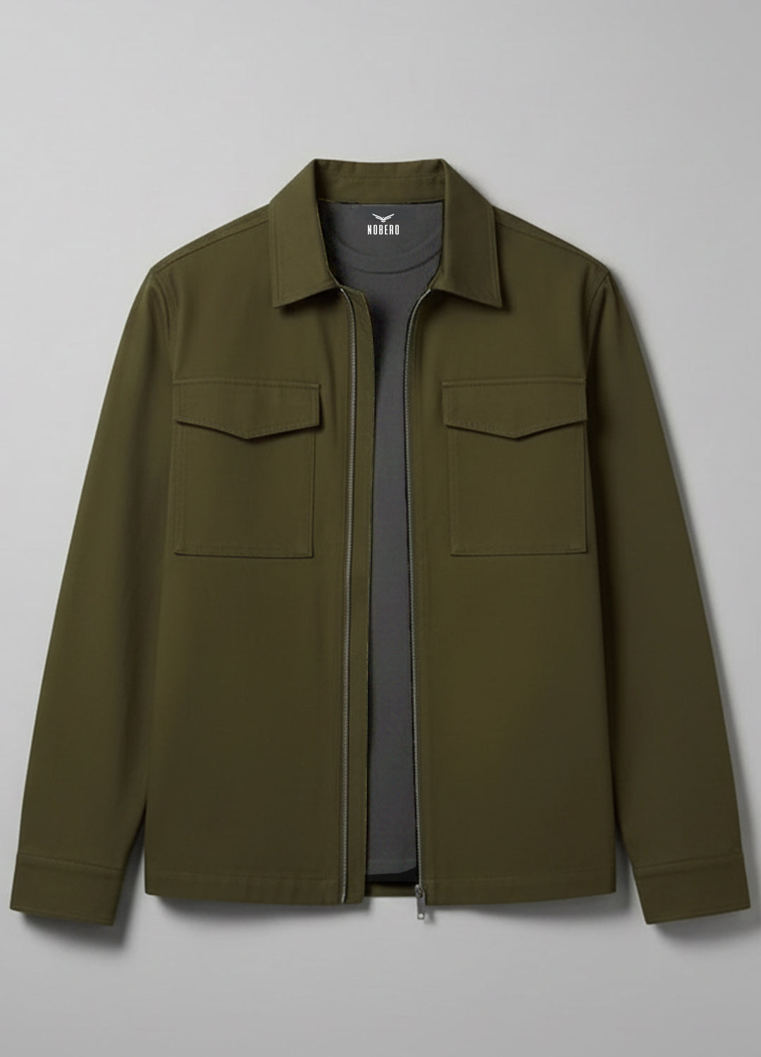 Zip Open Cotton Twill Jacket