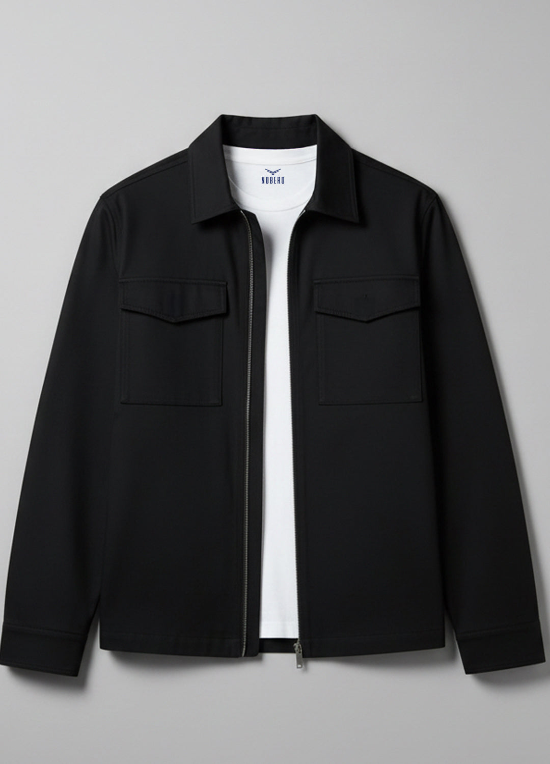 Zip Open Cotton Twill Jacket
