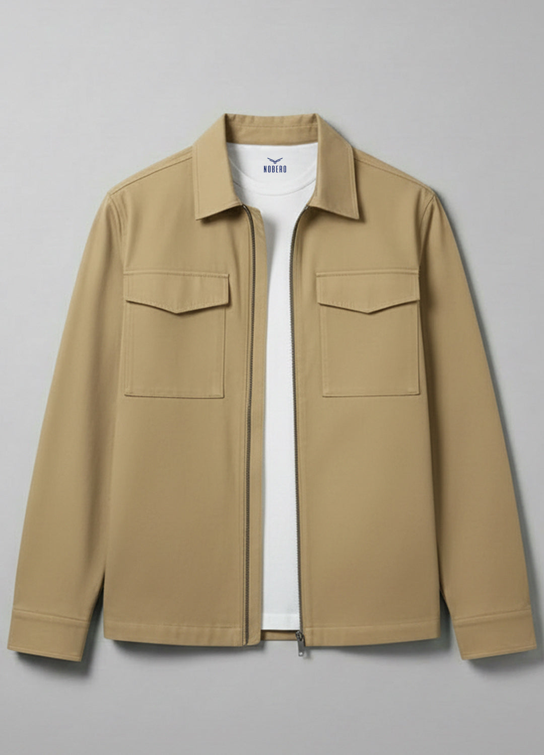Zip Open Cotton Twill Jacket