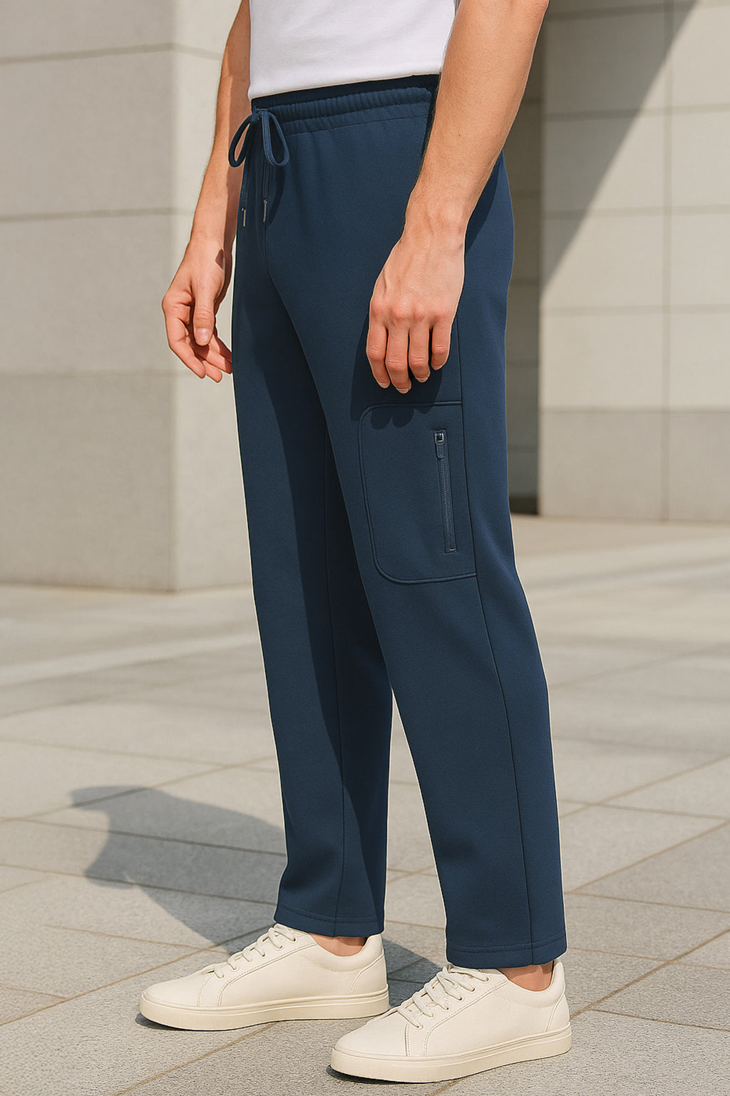 Zipper Straight Fit Joggers