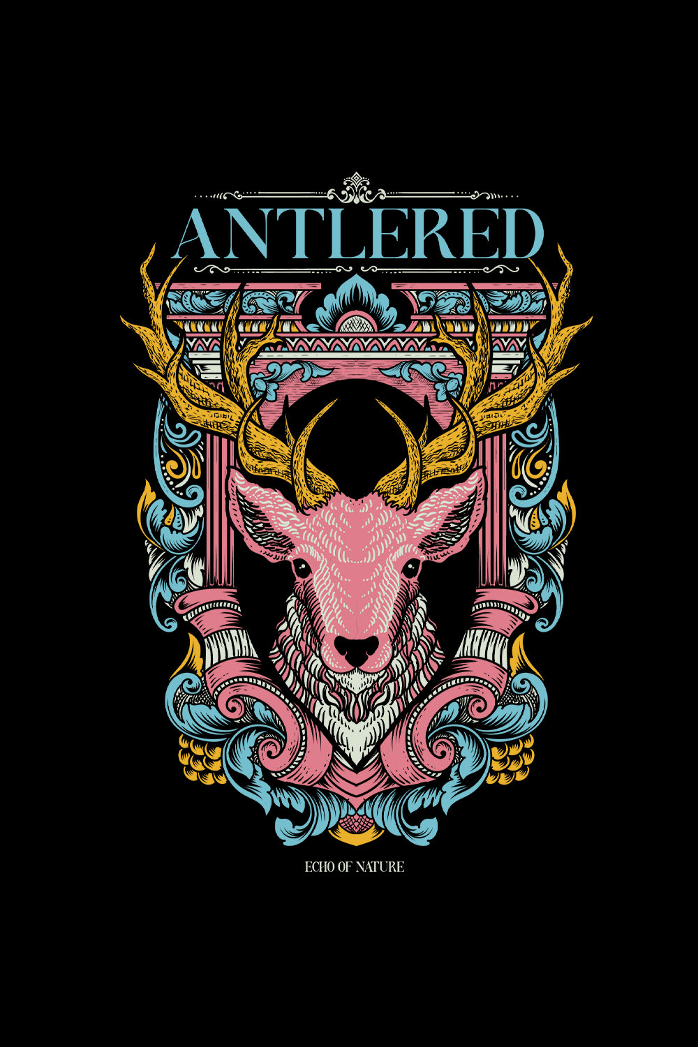 Antlered Oversized Hoodie