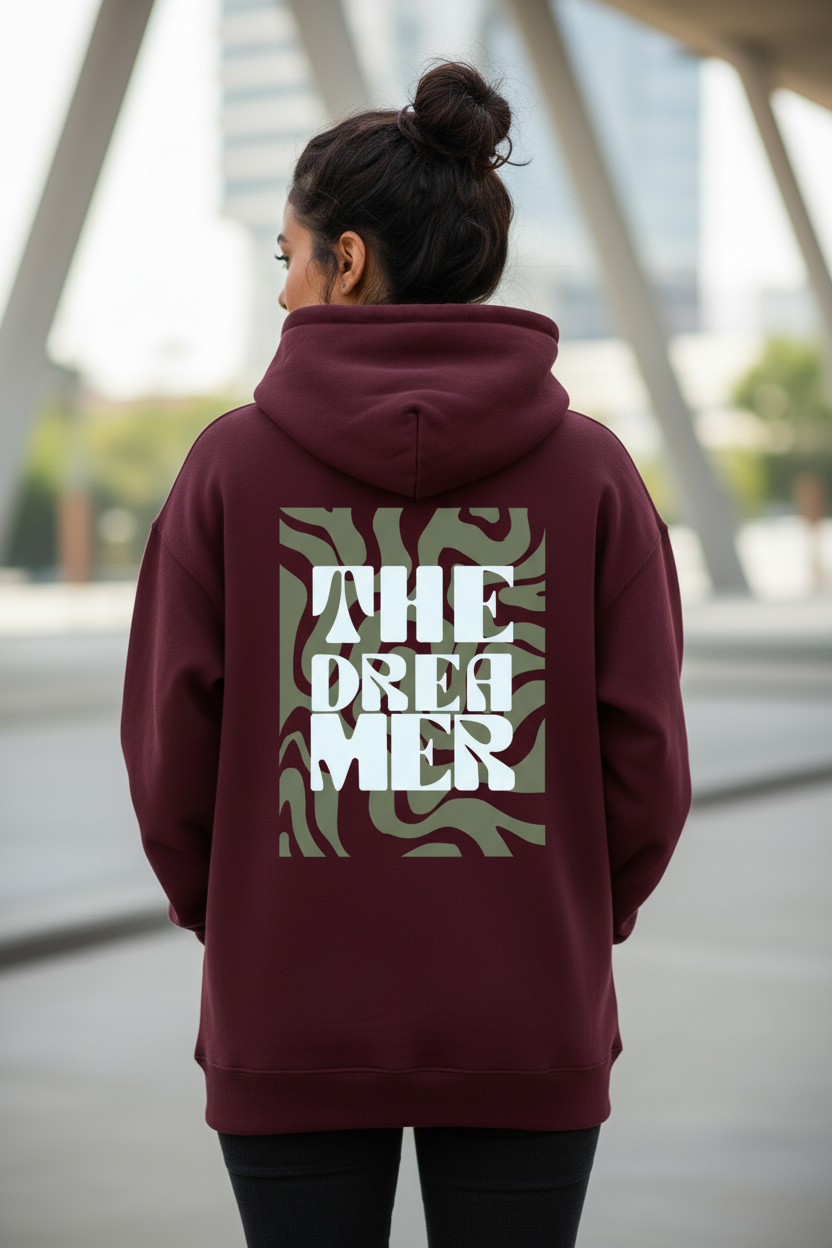 Back view of The Dreamer Oversized Hoodie - consistent model