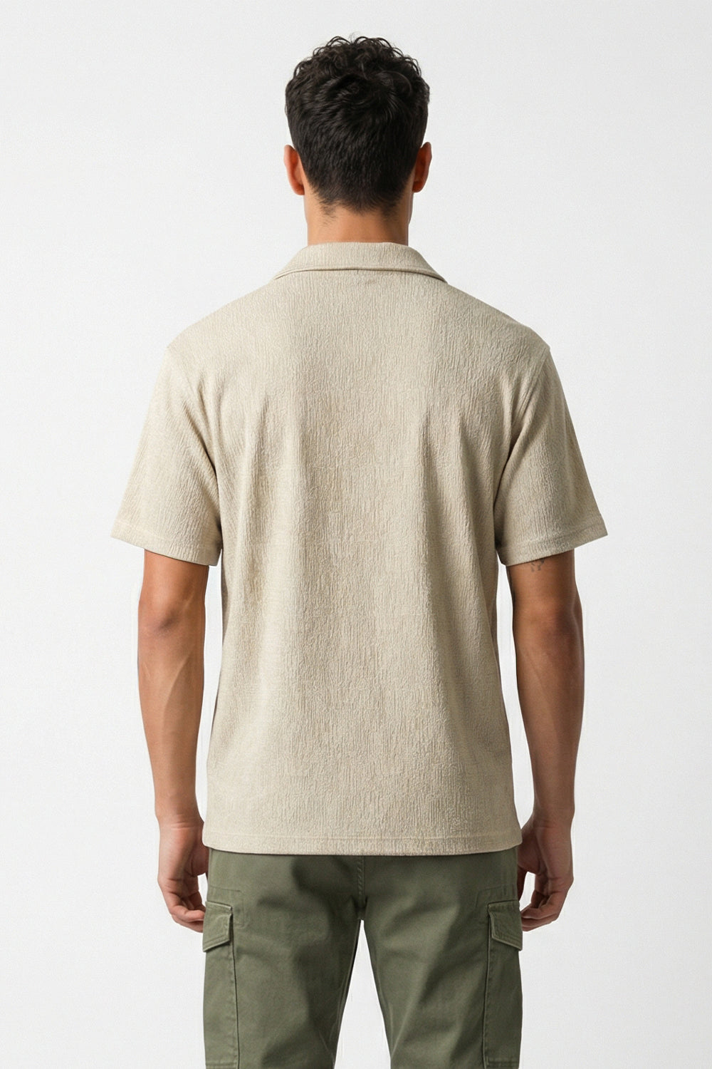 Stand Collar Knitted Shirt