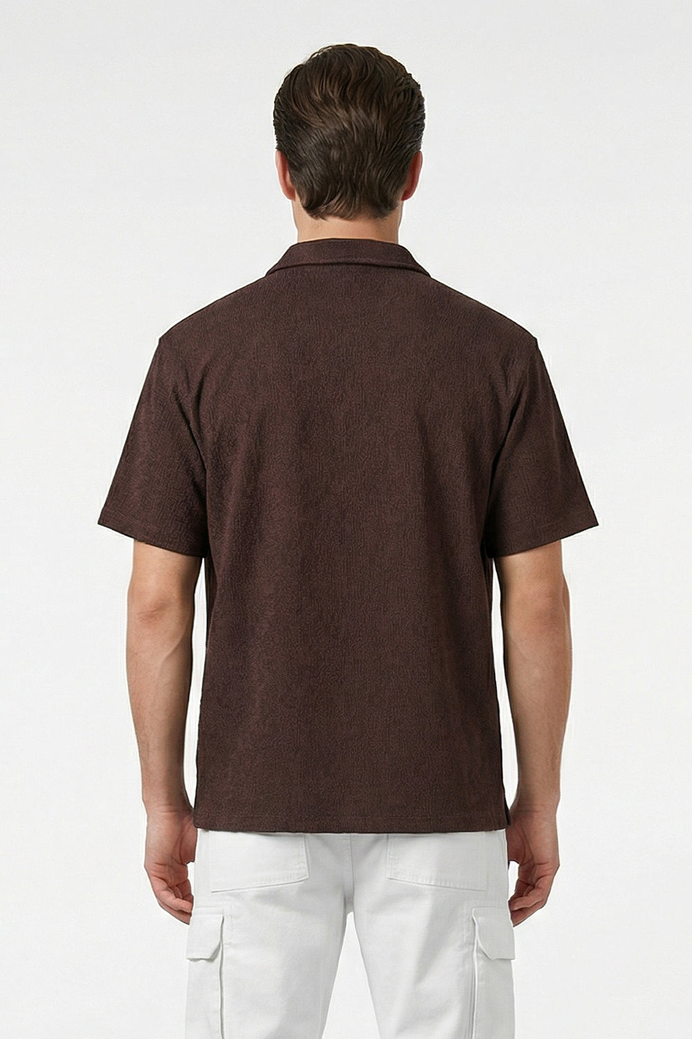 Stand Collar Knitted Shirt